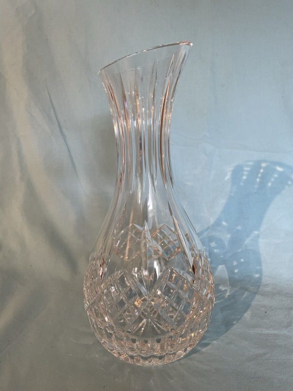 253cm-Signed-Stuart-Crystal-Prism-Wine-Water-Carafe-Jug-384934140980