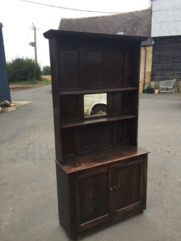 Hand-Made-Oak-Hall-StandDresser-Early-1800-264444695610