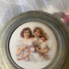 Rare-Vintage-White-Metal-Musical-Powder-Box-Ceramic-Detail-To-Lid-385086505941-2