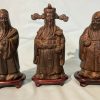 3-heavy-cast-Chinese-fung-shui-figures-On-Plinths-384850794922