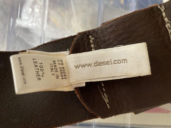 Mens-Vintage-Diesel-Jeans-Brown-Leather-Belt-85cm-385079919572-4