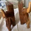 Pair-Kenyan-Vintage-Teak-Handcarved-Wooden-Elephant-Bookends-385027629169